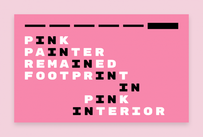 Типографика для сайта Pink Painter
