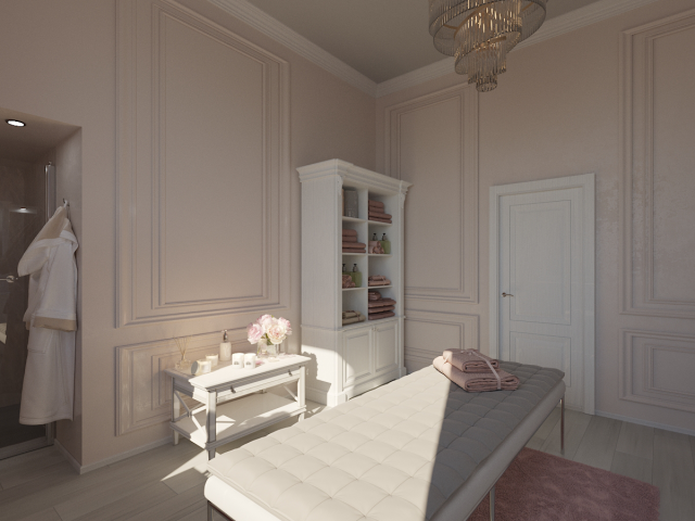 Дизайн интерьера и визуализация SPA салона