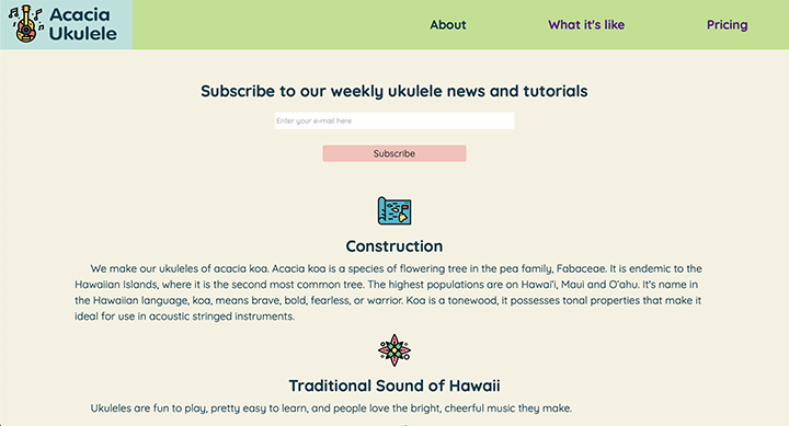 Product Landing Page