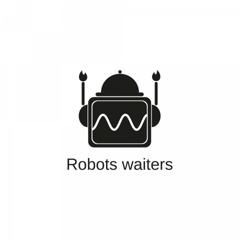 Логотип для робо-кафе "Robots vaiter"