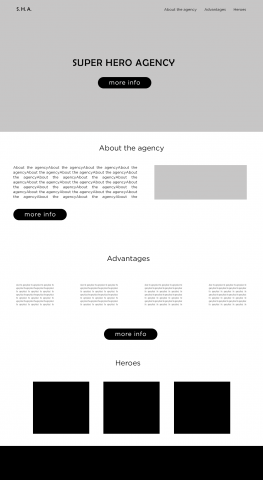 Прототип для сайта SHA