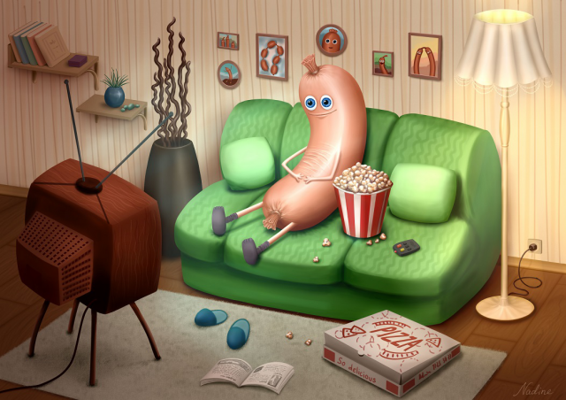 Домашняя сосисочка