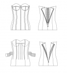 Технический рисунок корсетов