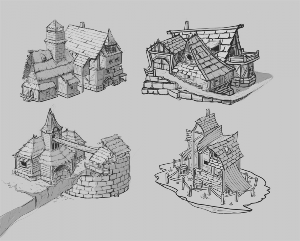 Эскизы зданий