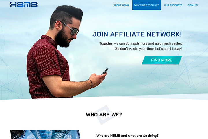 Landing Page "H8M8"