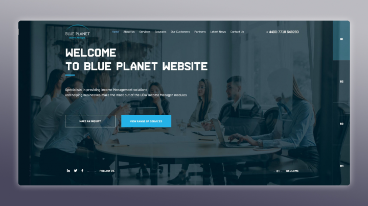 Сайт агентства "Blue Planet"