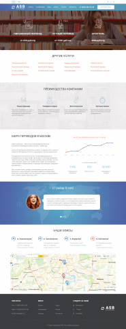 Landing page-Сайт переводов ASB
