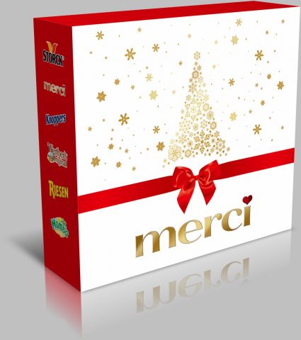 Новогодняя подарочная коробка Merci'18