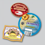Этикетки под фигурную высечку