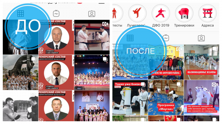 Оформление и ведение instagram аккаунта Академии каратэ