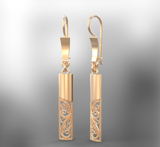 Серьги женские филигрань