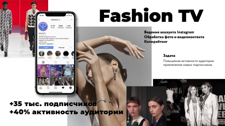 Оформление Instagram аккаунта FashionTV