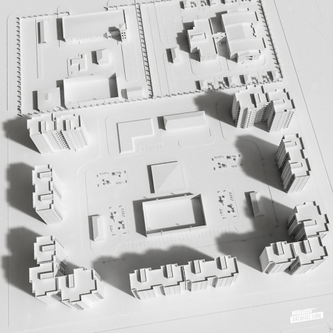 Жилой комплекс в г. Ашхабад (Туркменистан) - 3д модель