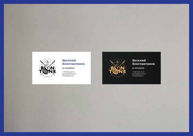 Дизайн визитки для Bon Tone