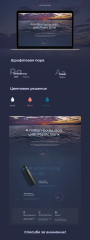 Landing page для био-бутылки