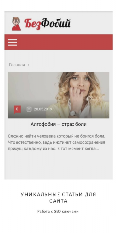 SEO статьи Антифобии