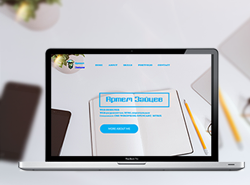 Лендинг на тему "Портфолио"