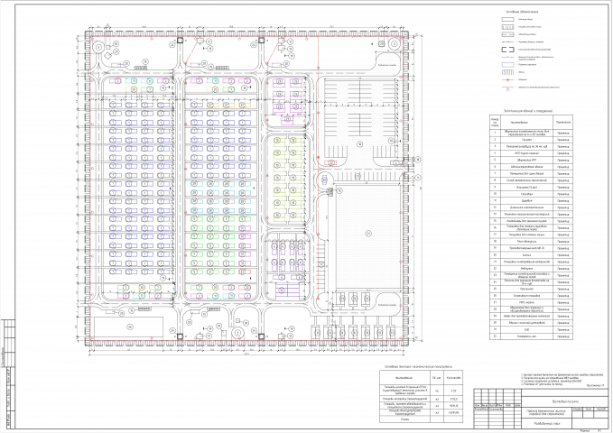 Вахтовый поселок (разбивочный план)