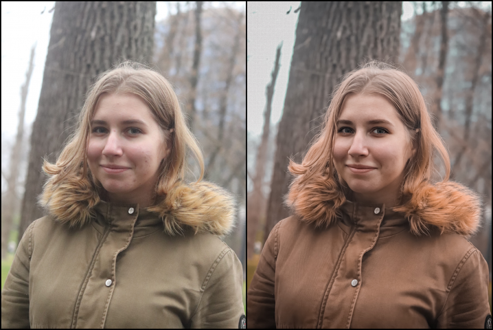 Цветокоррекция + ретушь лица