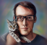 Портрет с котенком