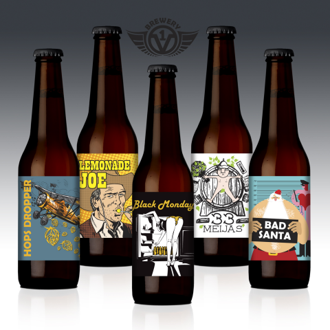 Этикетки для пивоварни "V1 BREWERY" (Латвия, Адажи)