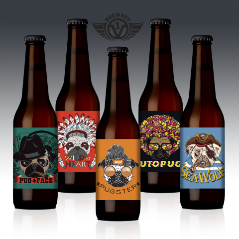 Этикетки для пивоварни "V1 BREWERY" (Латвия, Адажи)