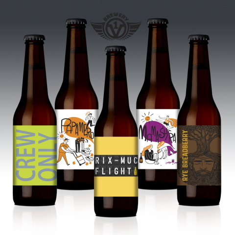 Этикетки для пивоварни "V1 BREWERY" (Латвия, Адажи)