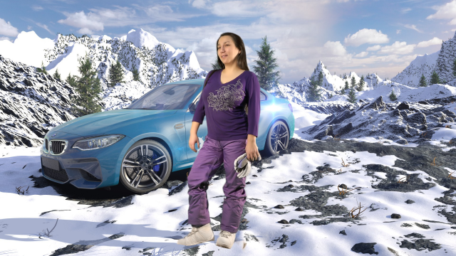 Анимация поездки на BMW