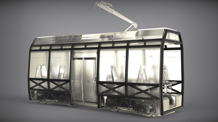3D-модель трамвая