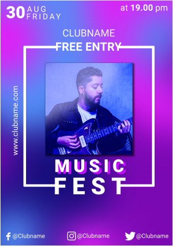 Баннер на тему "Музыкального события"