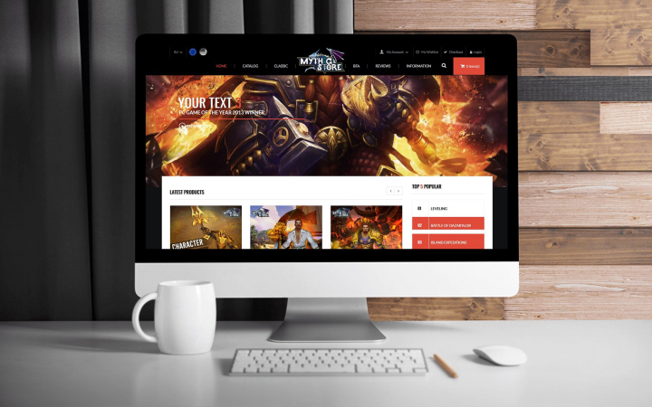 Интернет магазин для Mythic Store