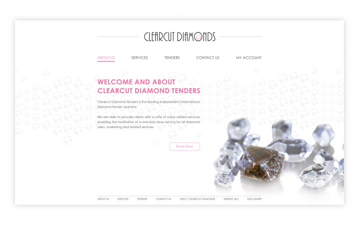 CLEARCUT Diamonds - website