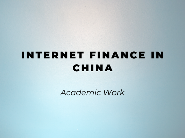 Internet Finance in China (аналитический обзор)