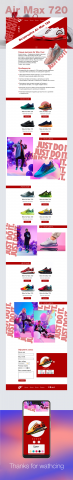 Landing page Nike Air Max 720