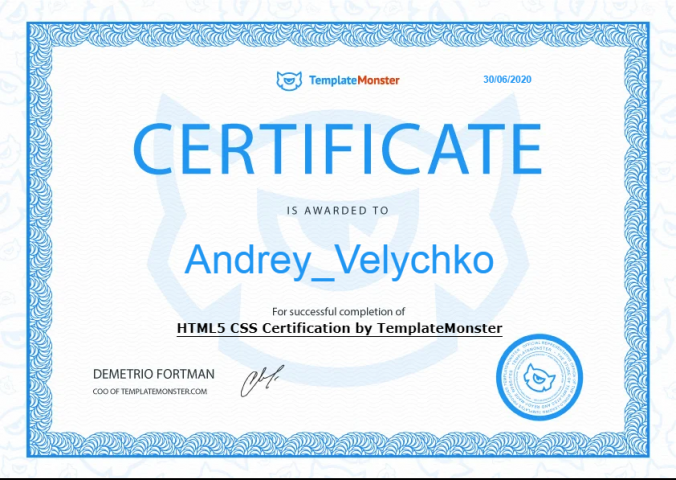 Сертификация по HTML/CSS