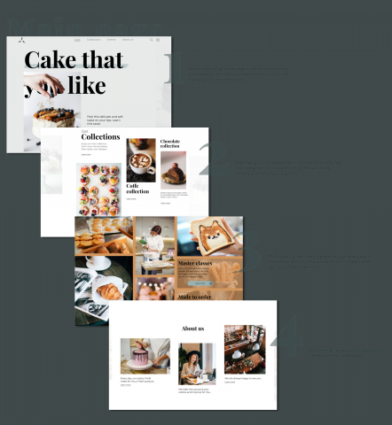Landing page for sale cake