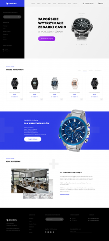 UI главной страницы интернет-магазина часов