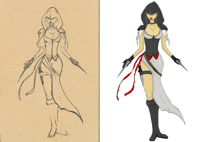 Ассасин в стиле аниме