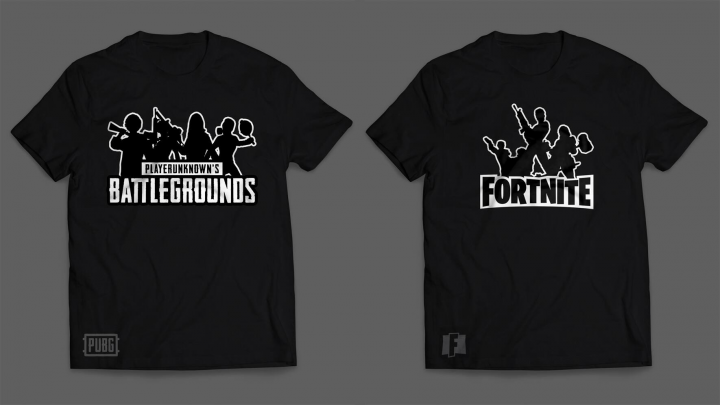 Футболки PUBG и Fortnite