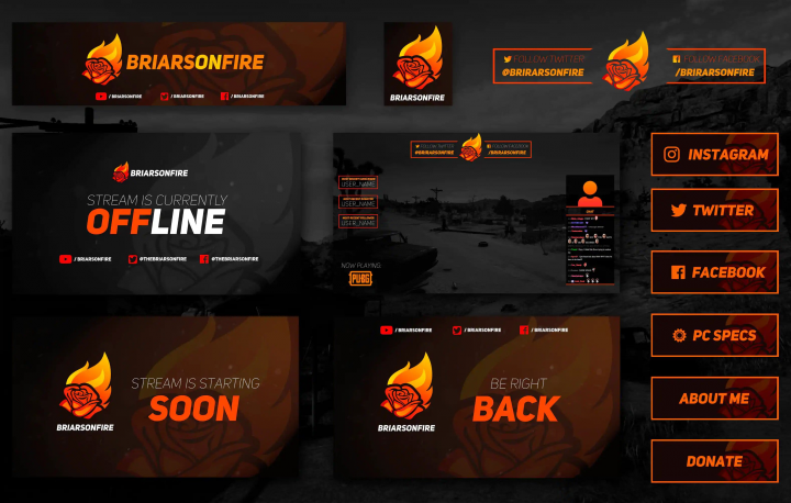 Оформление канала Twitch для BriarsOnFire