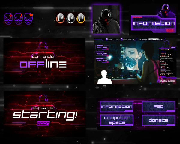 Полное оформление канала Twitch