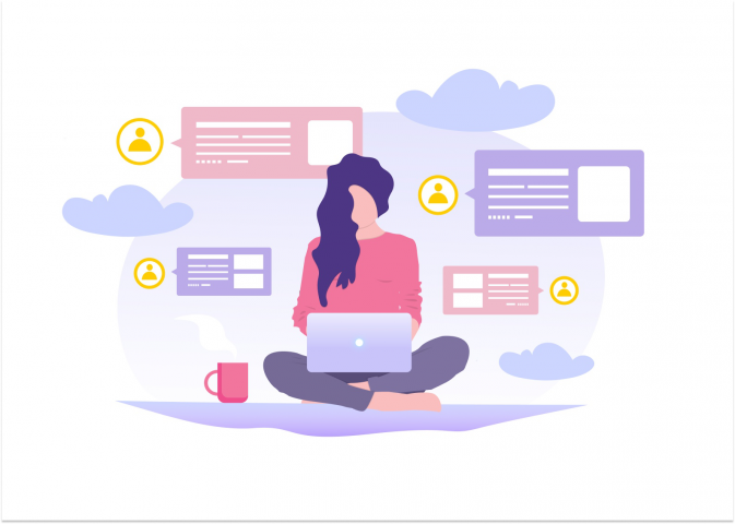 Иллюстрация в стиле flat