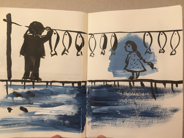 Книга с ручной иллюстрацией. "Счастливая"