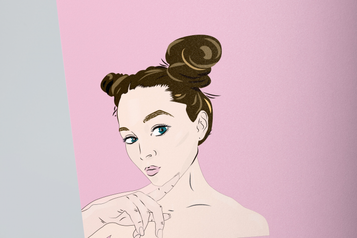 Отрисовка портрета для профессионального аккаунта в инстаграм