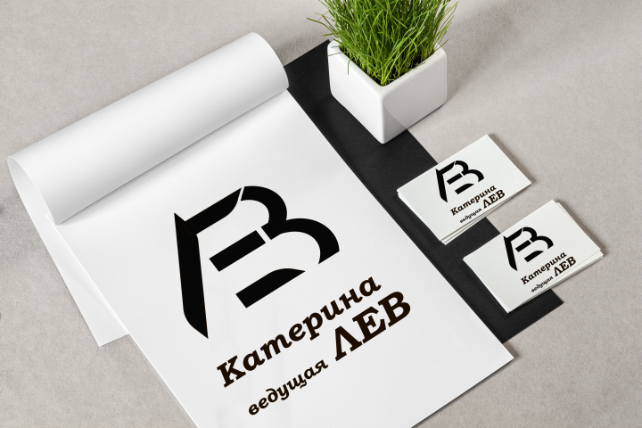 Персональный логотип и визитки для ведущей праздников Катерины Л