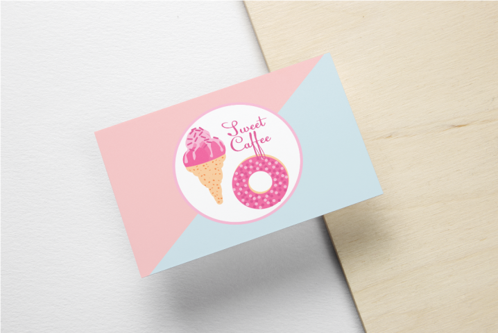 Лого,, паттерн и визитки для кафе-кондитерской Sweet Caffee