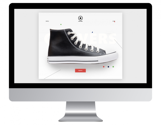 Landing page кед Convers