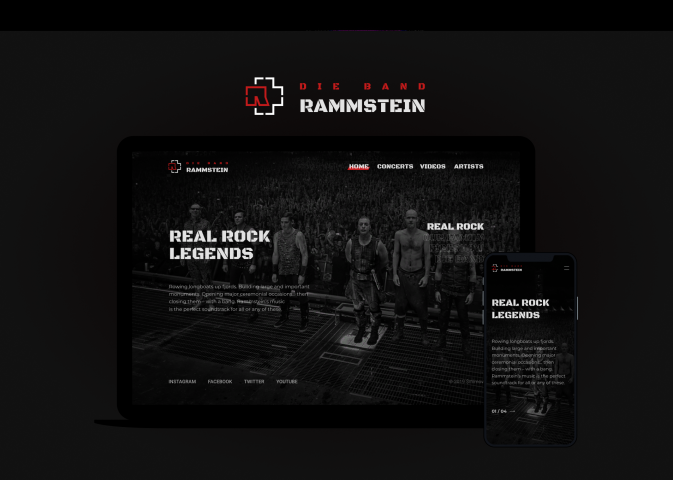RAMMSTEIN редизайн сайта