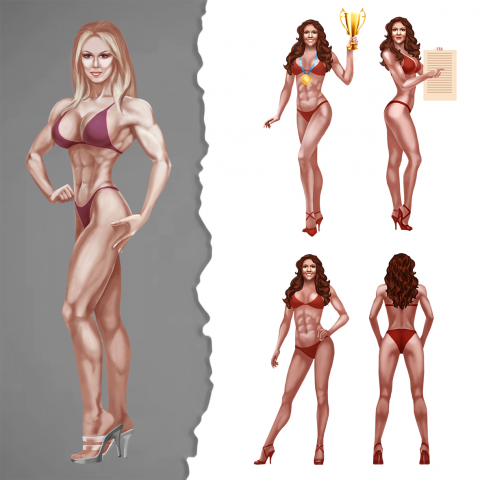 девушки фитнес бикини