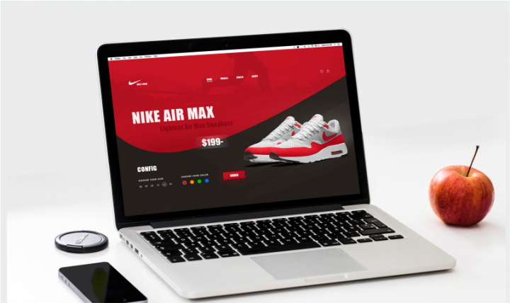 Дизайн главной страницы Nike